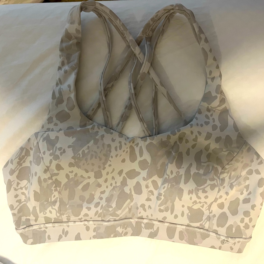 Grey Leopard Lululemon Sports Bra